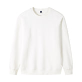 320g Straight Shoulder Pure Cotton Autumn Long Sleeve Round Neck Solid Color Sweatshirt Customized